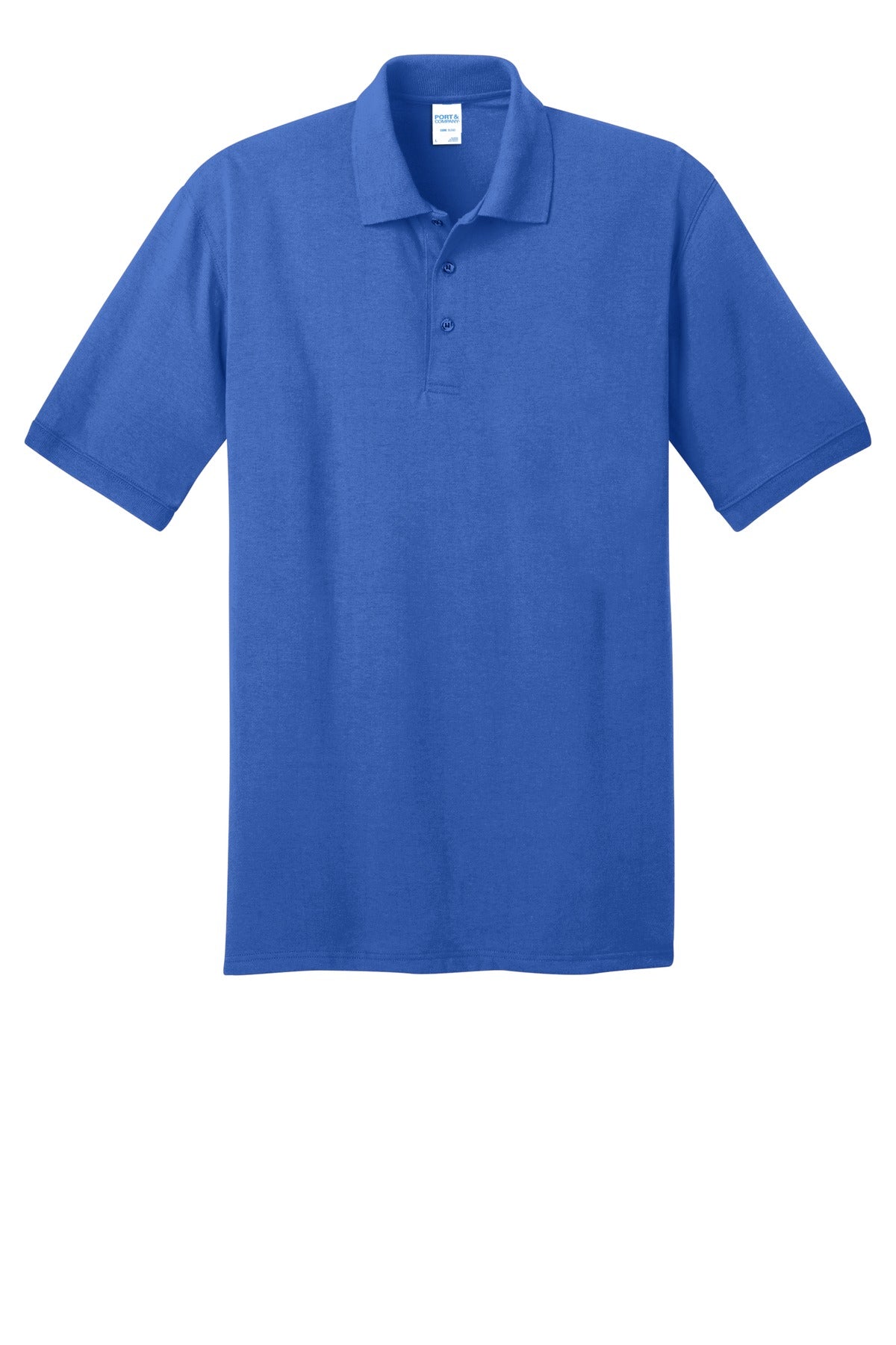 Front View of Royal Port & Co Core Blend Jersey Knit Polo. KP55
