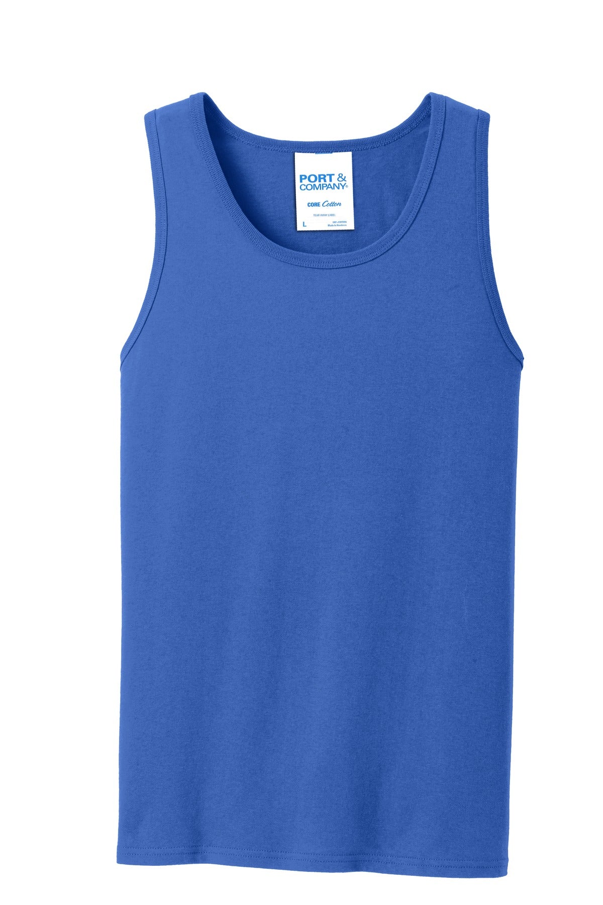Front View of Royal Port & Co Core Cotton Tank Top. PC54TT