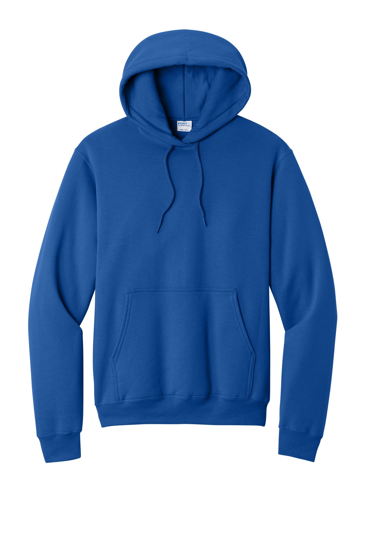 Front View of Royal Port & Co Core Fleece Pullover Hooded Sweatshirt. PC78H