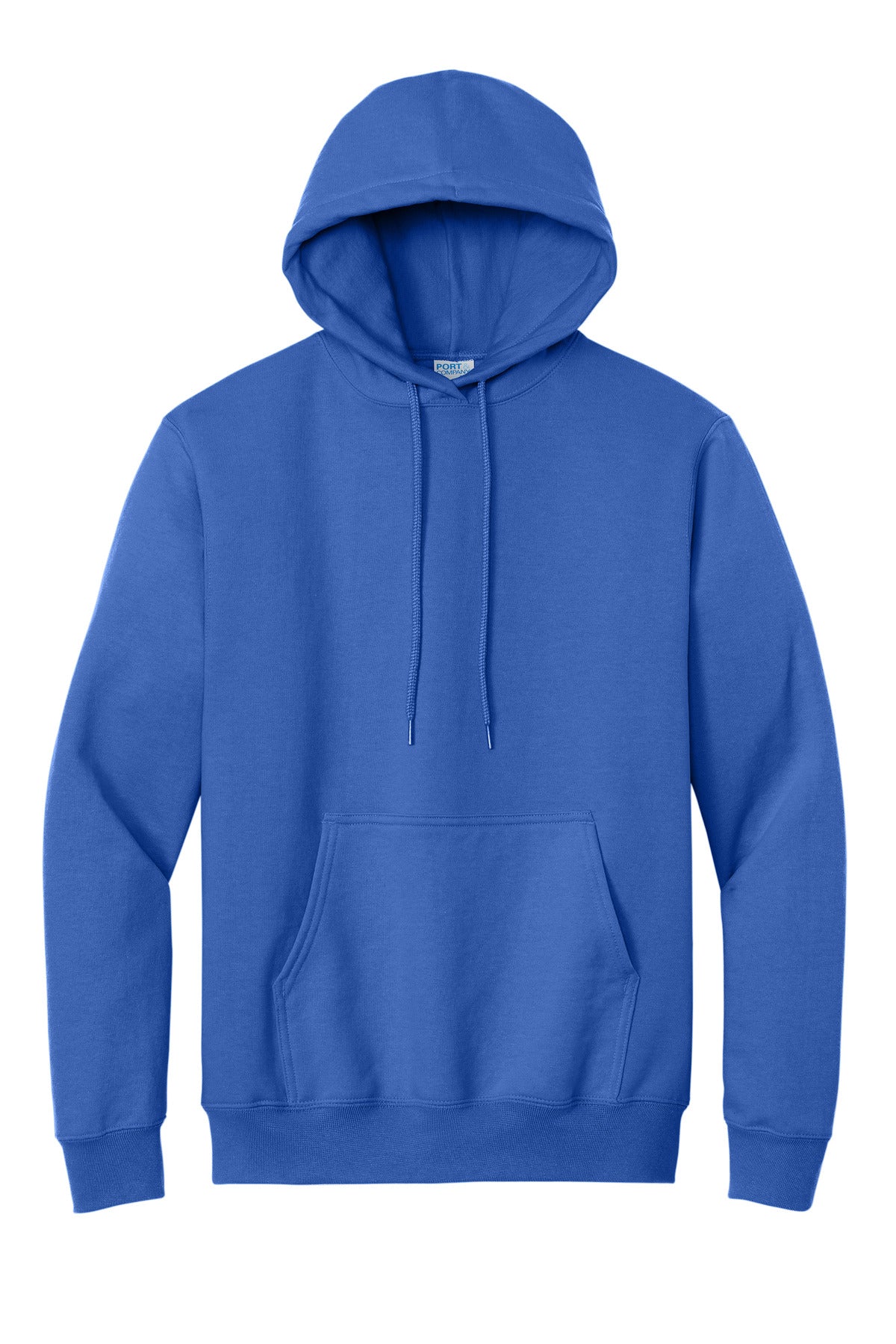 Front View of Royal Port & Co Essential Fleece Pullover Hooded Sweatshirt. PC90H