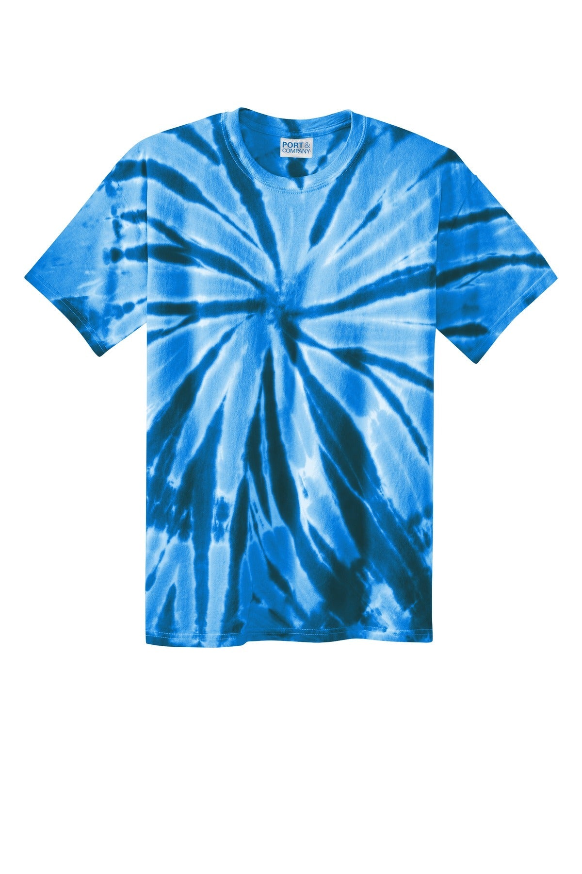Front View of Royal Port & Co Tie-Dye Tee. PC147