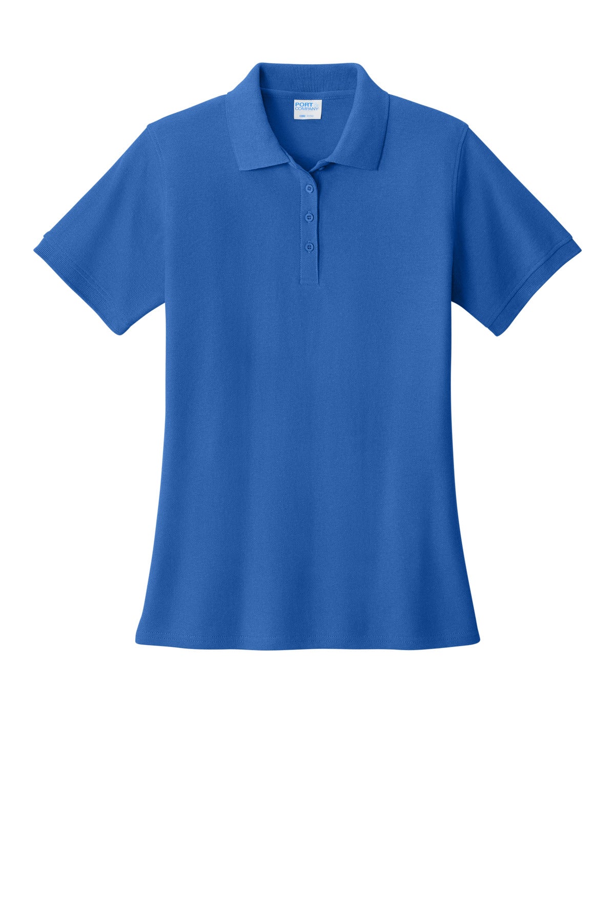 Front View of Royal Port & Co Women's Core Blend Pique Polo. LKP155