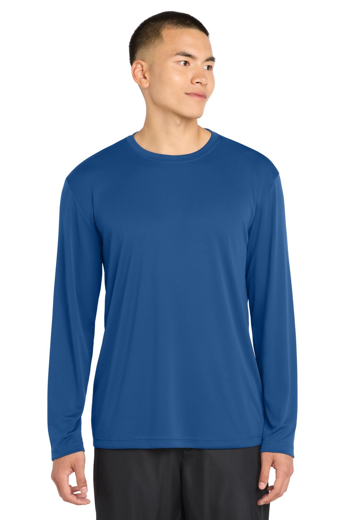 Front View of Royal Sport-Tek Long Sleeve PosiCharge Competitor Tee. ST350LS