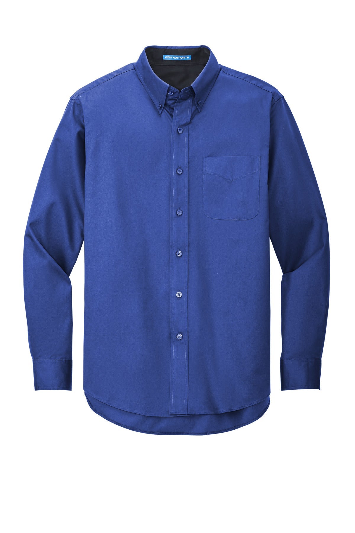 Front View of Royal/Cl Navy Port Authority Long Sleeve Easy Care Shirt S608