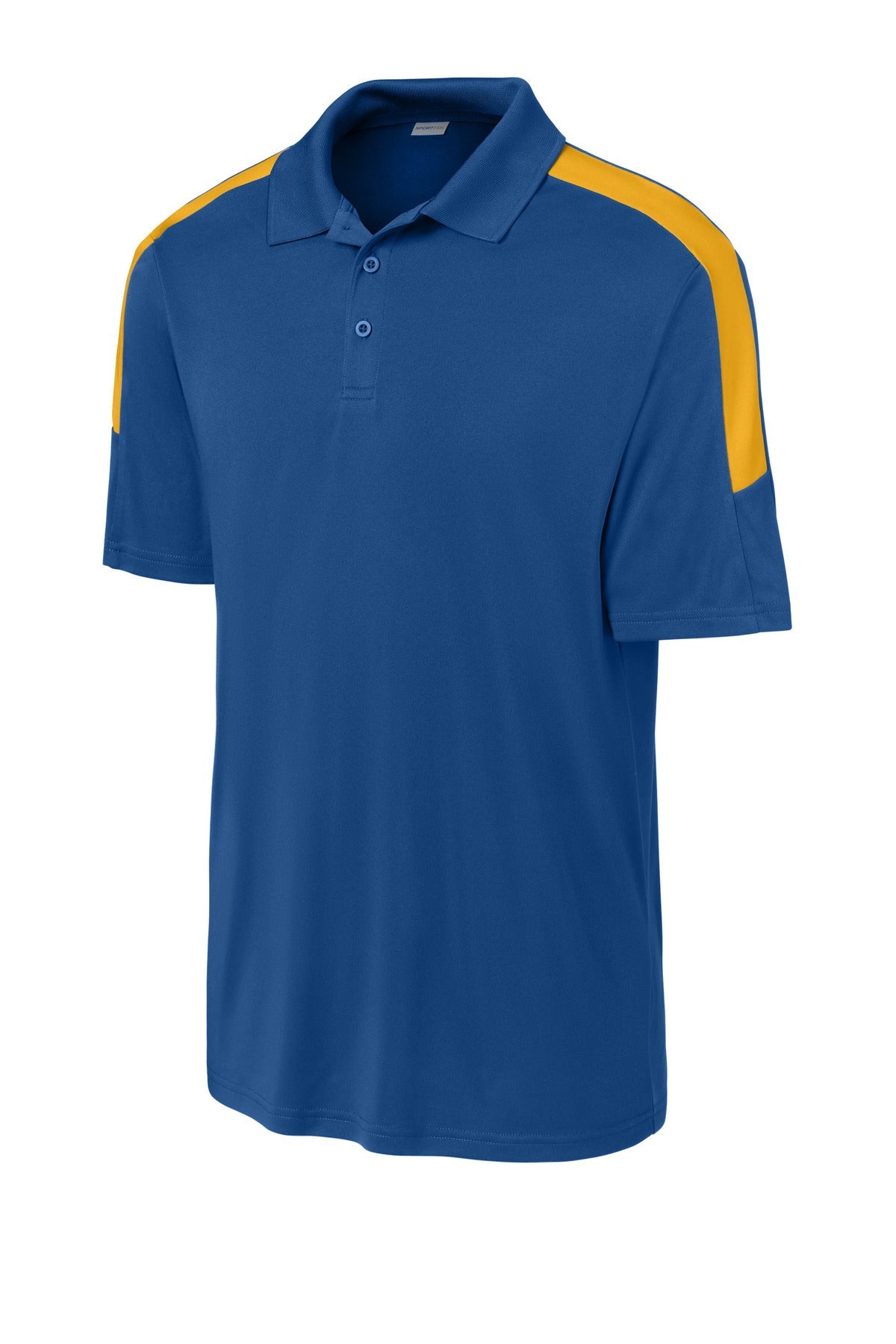 Front View of Royal/Gold Sport-Tek Competitor United Polo ST104