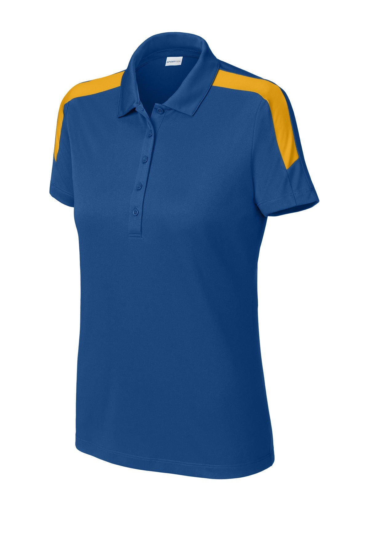 Front View of Royal/Gold Sport-Tek Women's Competitor United Polo LST104