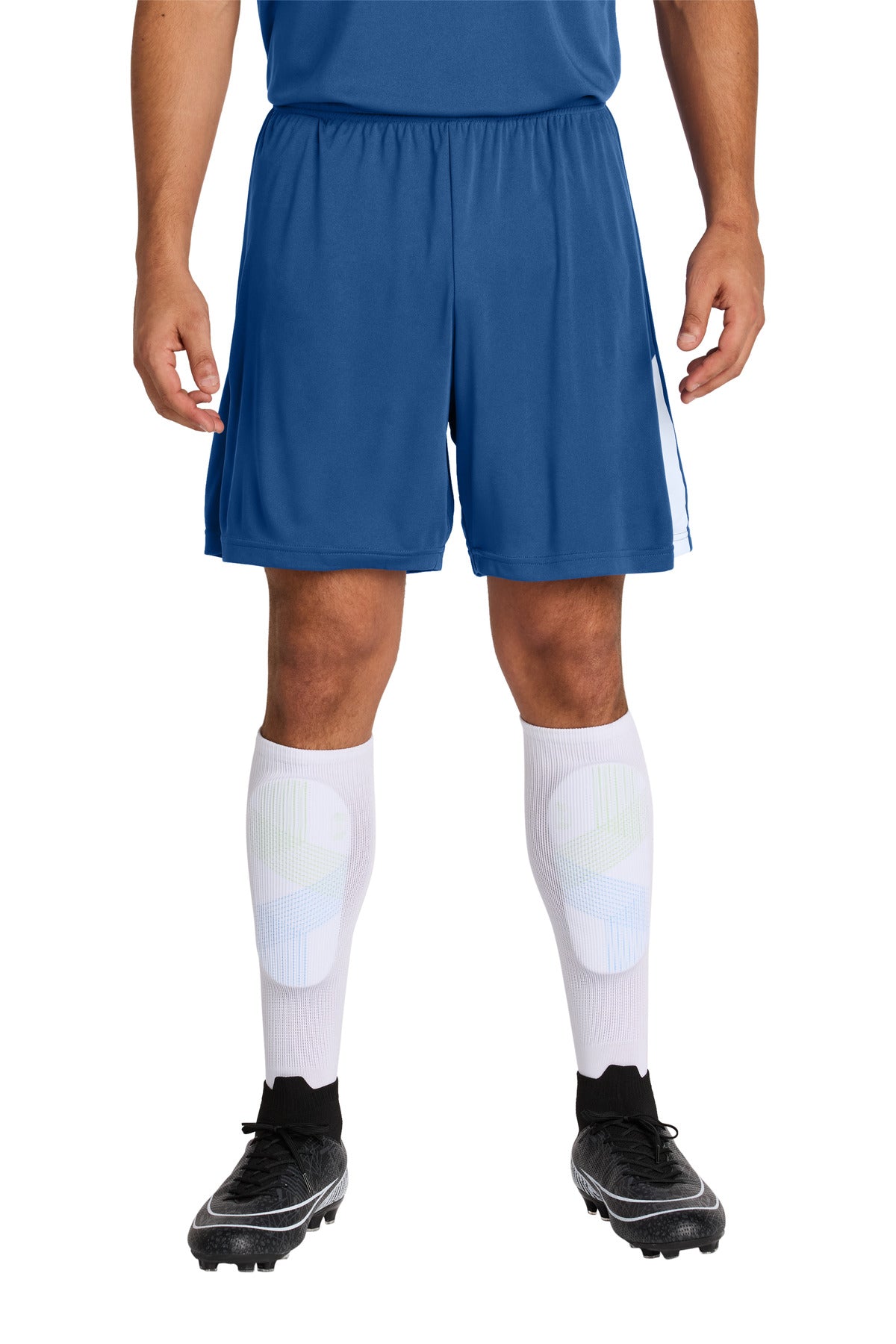 Front View of Royal/Wht Sport-Tek Competitor United 7" Short ST103