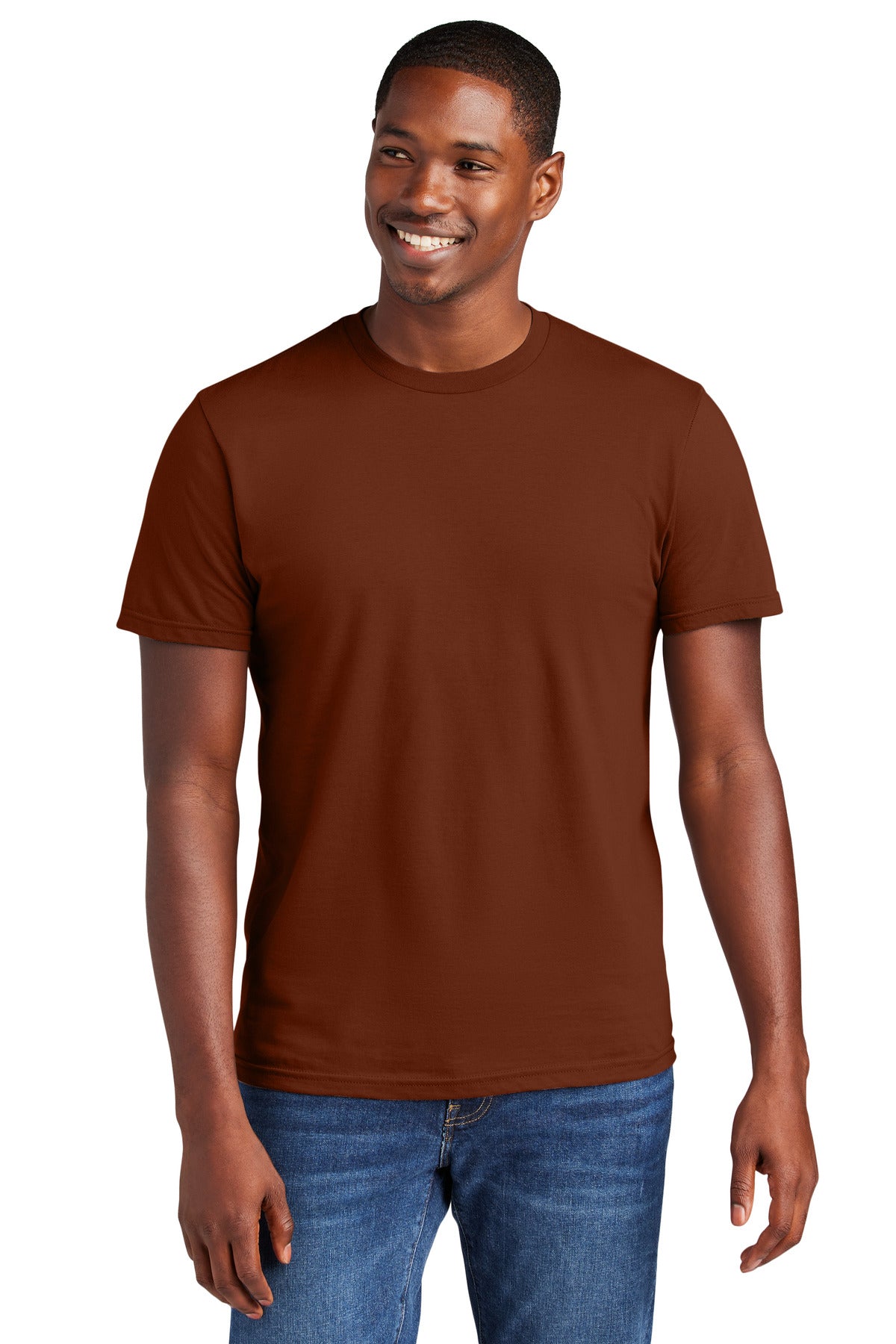 Front View of Russet District Very Important Tee . DT6000