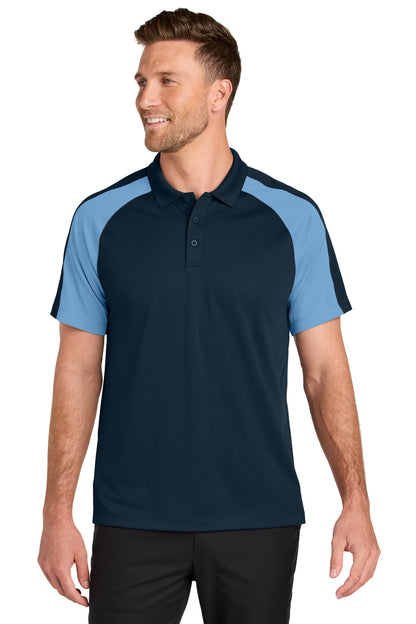 Front View of RvBNv/CarB Port Authority Wearever Performance Pique Colorblock Polo K247