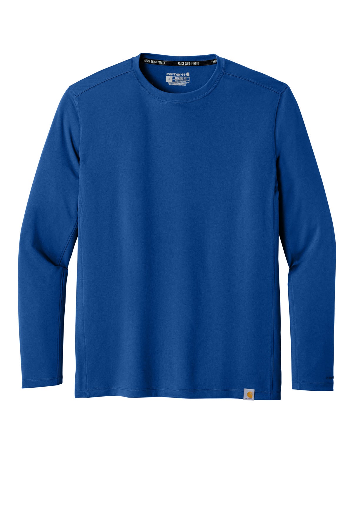 Front View of RylGlassBl Carhartt Force Sun Defender Long Sleeve T-Shirt CT106972