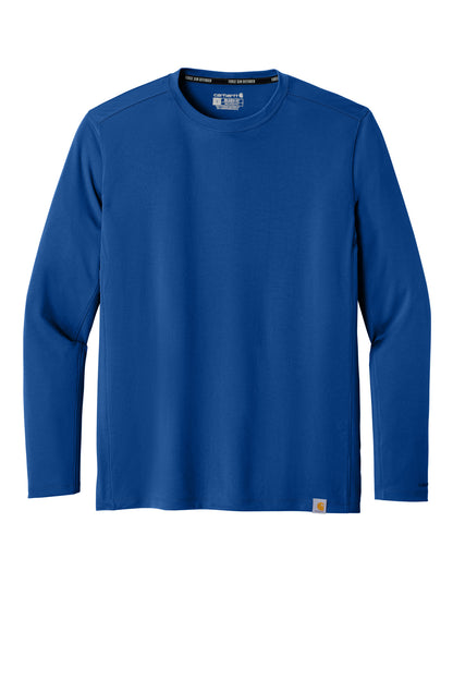 Front View of RylGlassBl Carhartt Force Sun Defender Long Sleeve T-Shirt CT106972