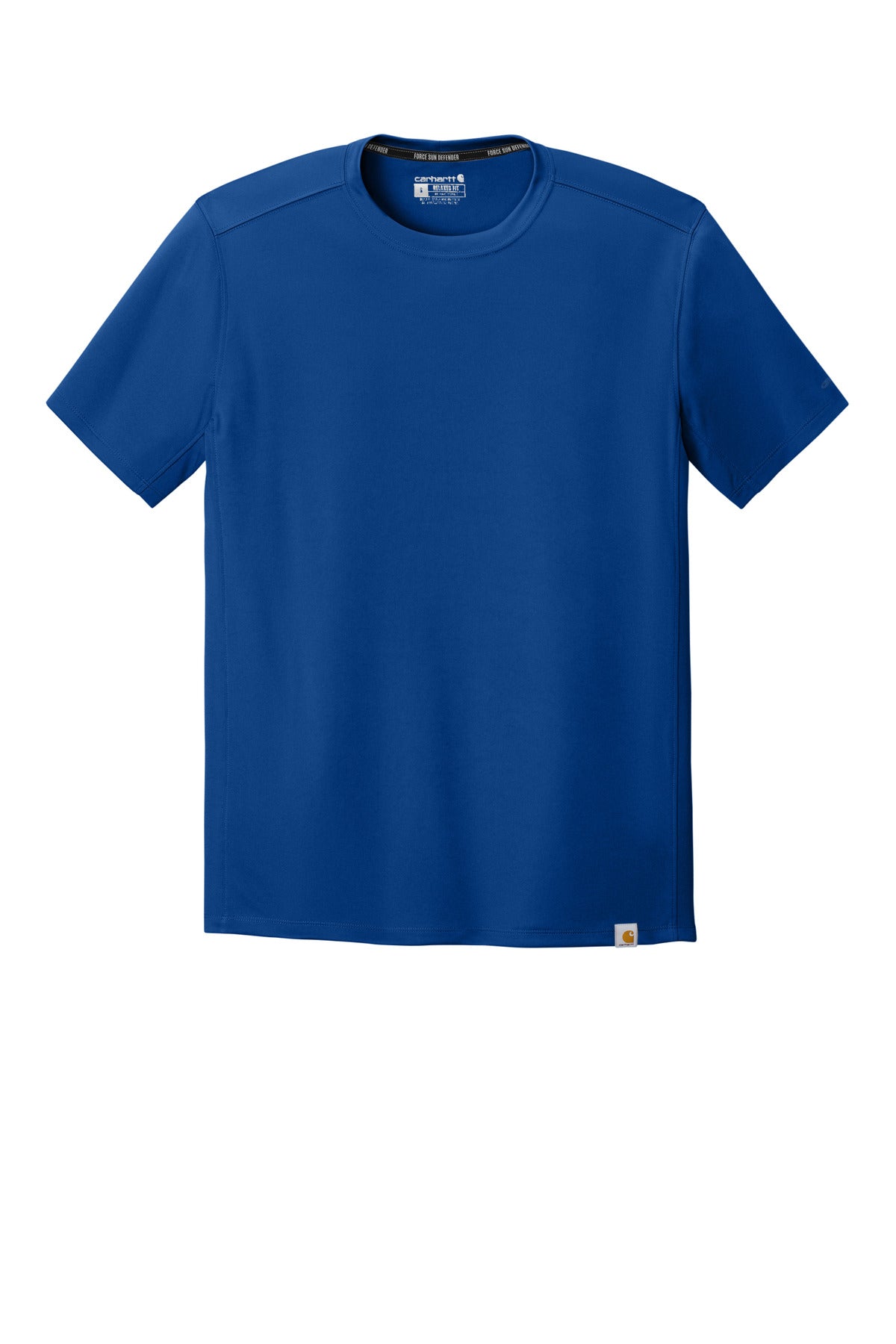 Front View of RylGlassBl Carhartt Force Sun Defender Short Sleeve T-Shirt CT106868
