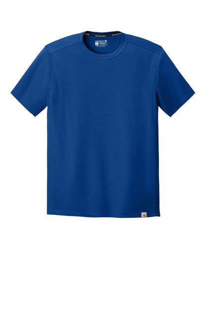 Front View of RylGlassBl Carhartt Force Sun Defender Short Sleeve T-Shirt CT106868