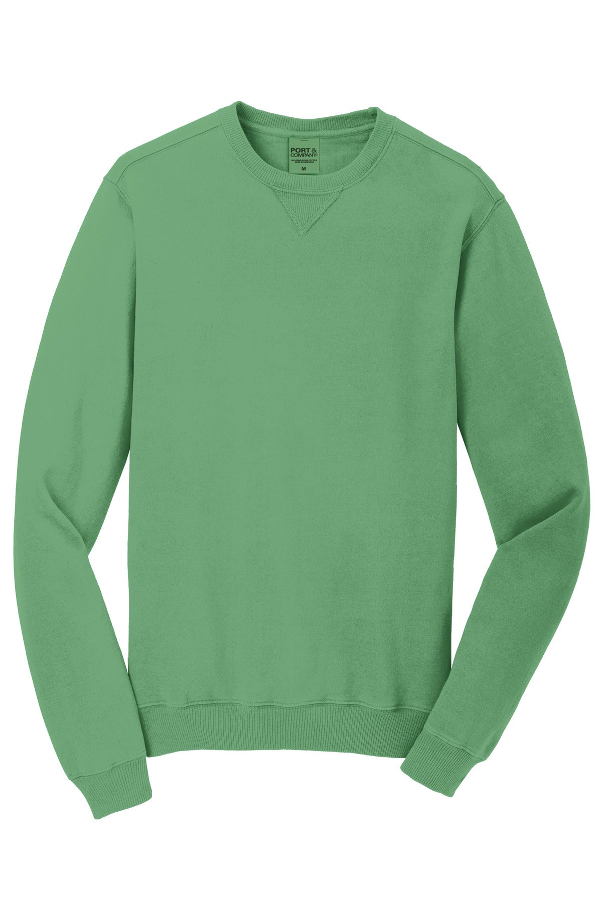 Front View of Safari Port & Co Beach Wash Garment-Dyed Crewneck Sweatshirt PC098