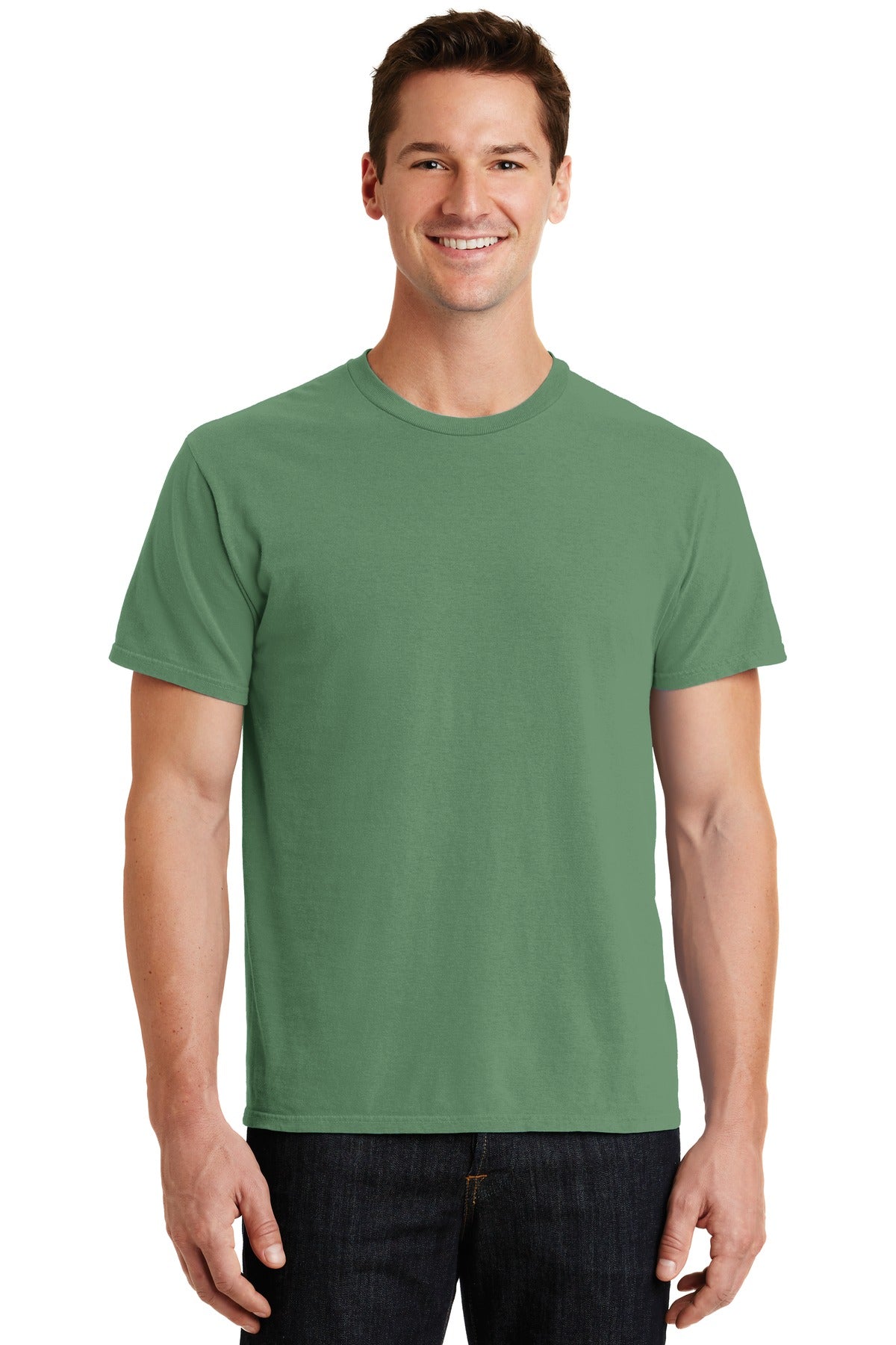 Front View of Safari Port & Co Beach Wash Garment-Dyed Tee. PC099