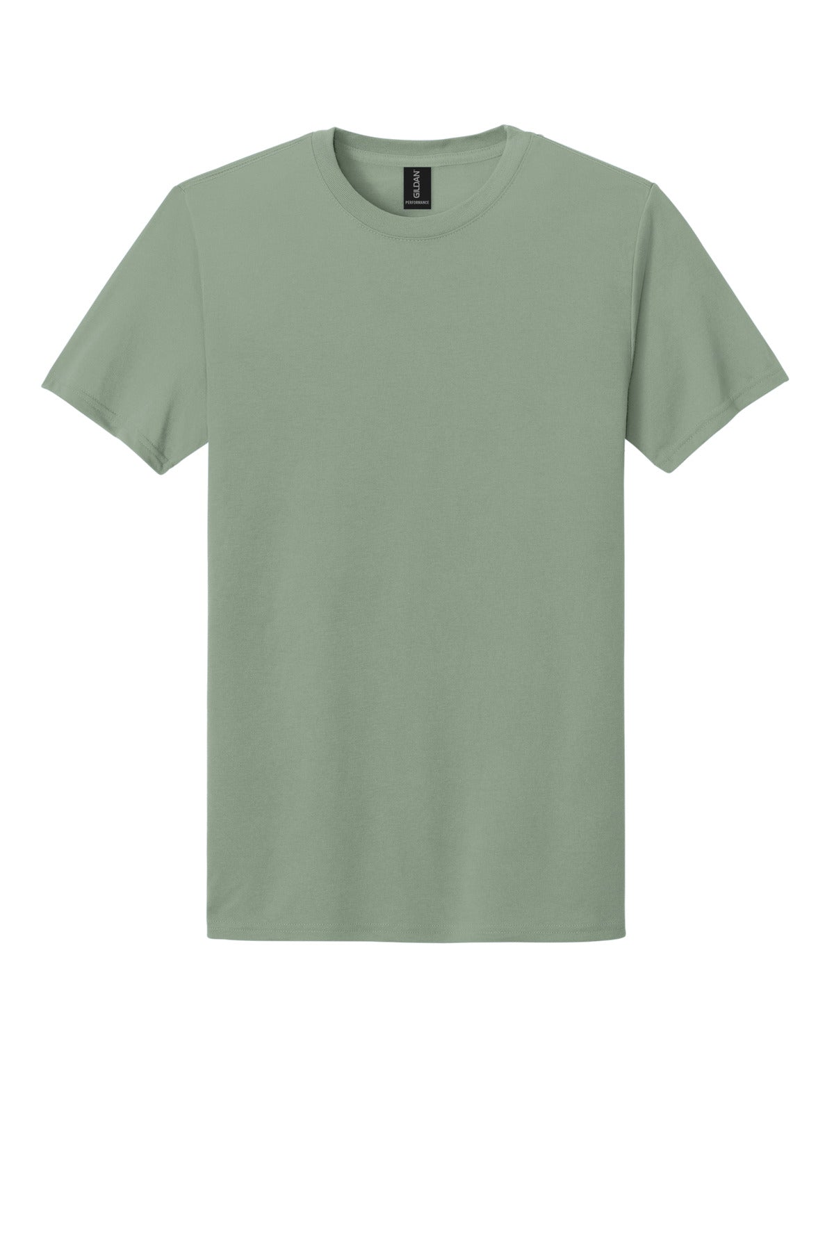 Front View of Sage Gildan Gildan Performance T-Shirt. 42000