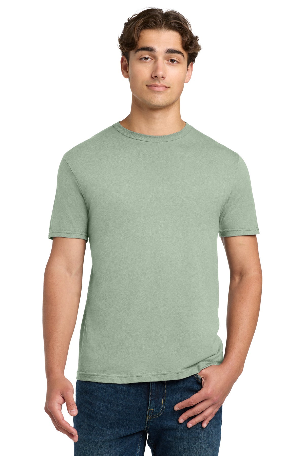 Front View of Sage Gildan Softstyle T-Shirt. 64000