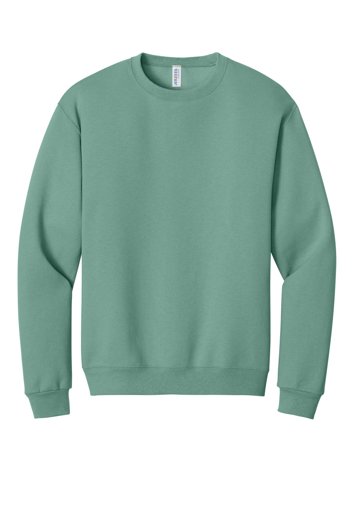 Front View of Sage Jerzees - NuBlend Crewneck Sweatshirt. 562M