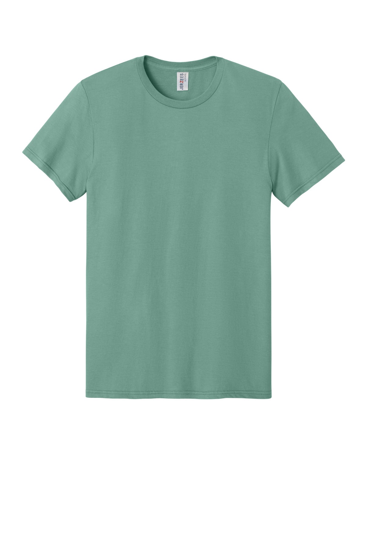 Front View of Sage Jerzees Ultimate Unisex Ring Spun T-Shirt IC46M