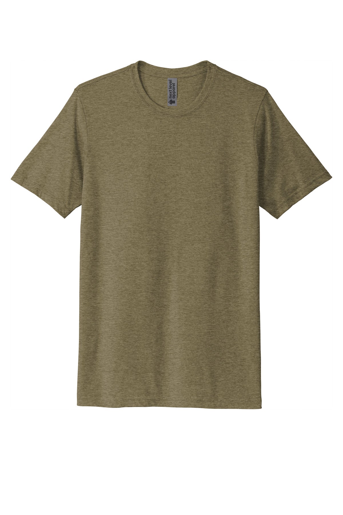 Front View of Sage Next Level Apparel Adult Poly/Cotton Tee. NL6200