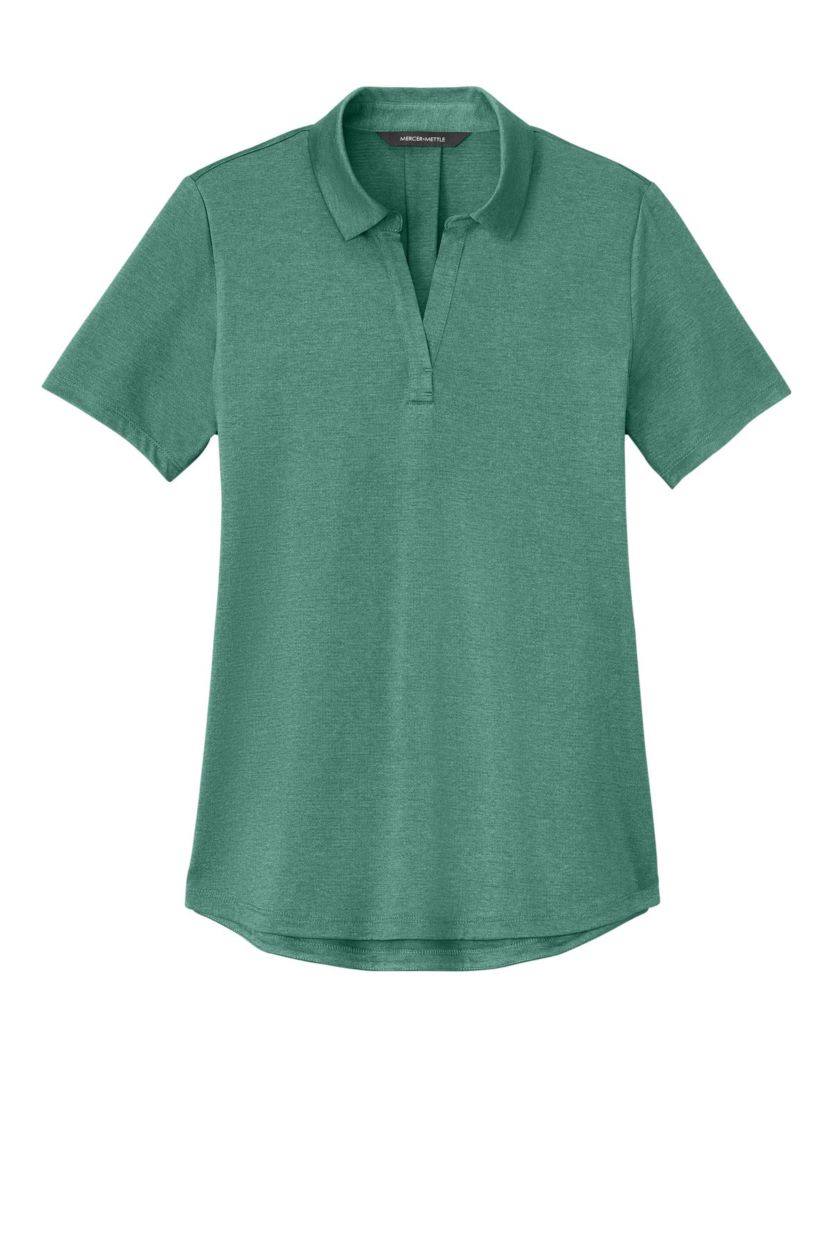 Front View of SageHthr Mercer+Mettle Women's Recharge Jersey Polo MM1021