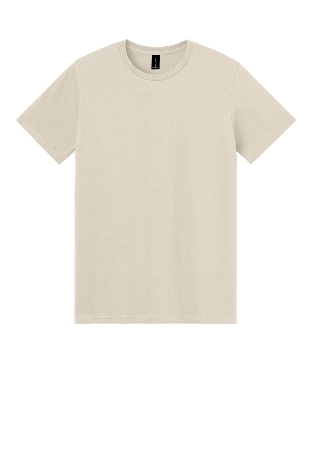 Front View of Sand Gildan Light Cotton Tee 3000