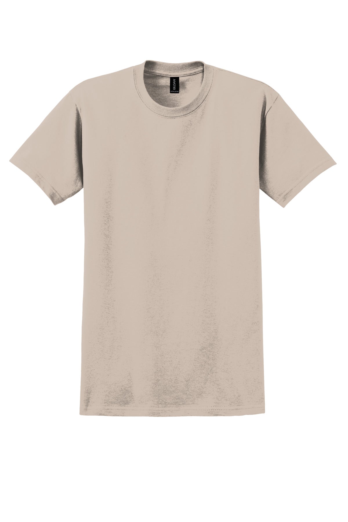 Front View of Sand Gildan - Ultra Cotton 100% US Cotton T-Shirt. 2000