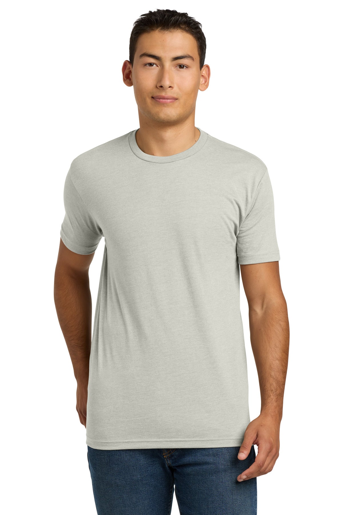 Front View of Sand Next Level Apparel Adult CVC Tee. NL6210