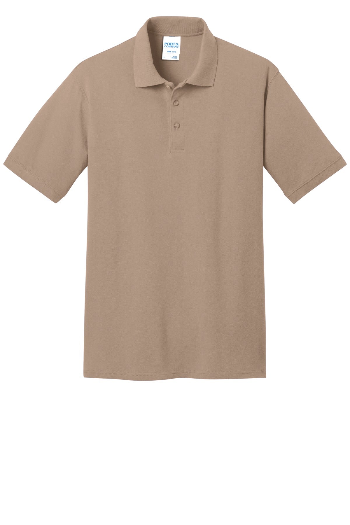 Front View of Sand Port & Co Core Blend Pique Polo. KP155