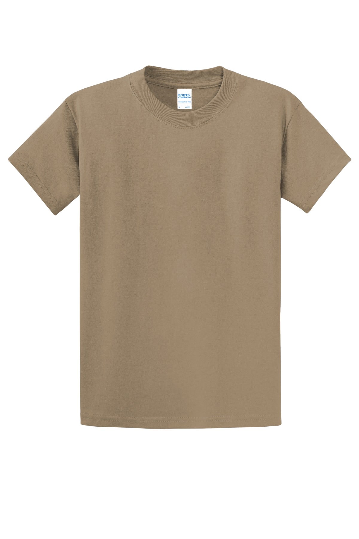 Front View of Sand Port & Co Essential Tee. PC61