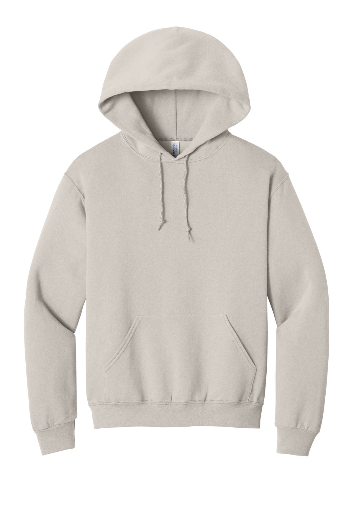 Front View of Sandstone Jerzees NuBlend Pullover Hooded Sweatshirt. 996M