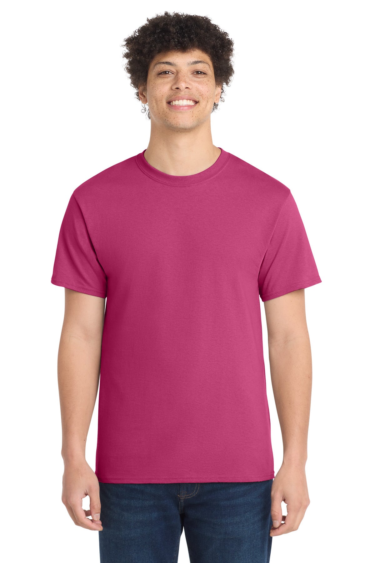 Front View of Sangria Port & Co Core Cotton Tee. PC54