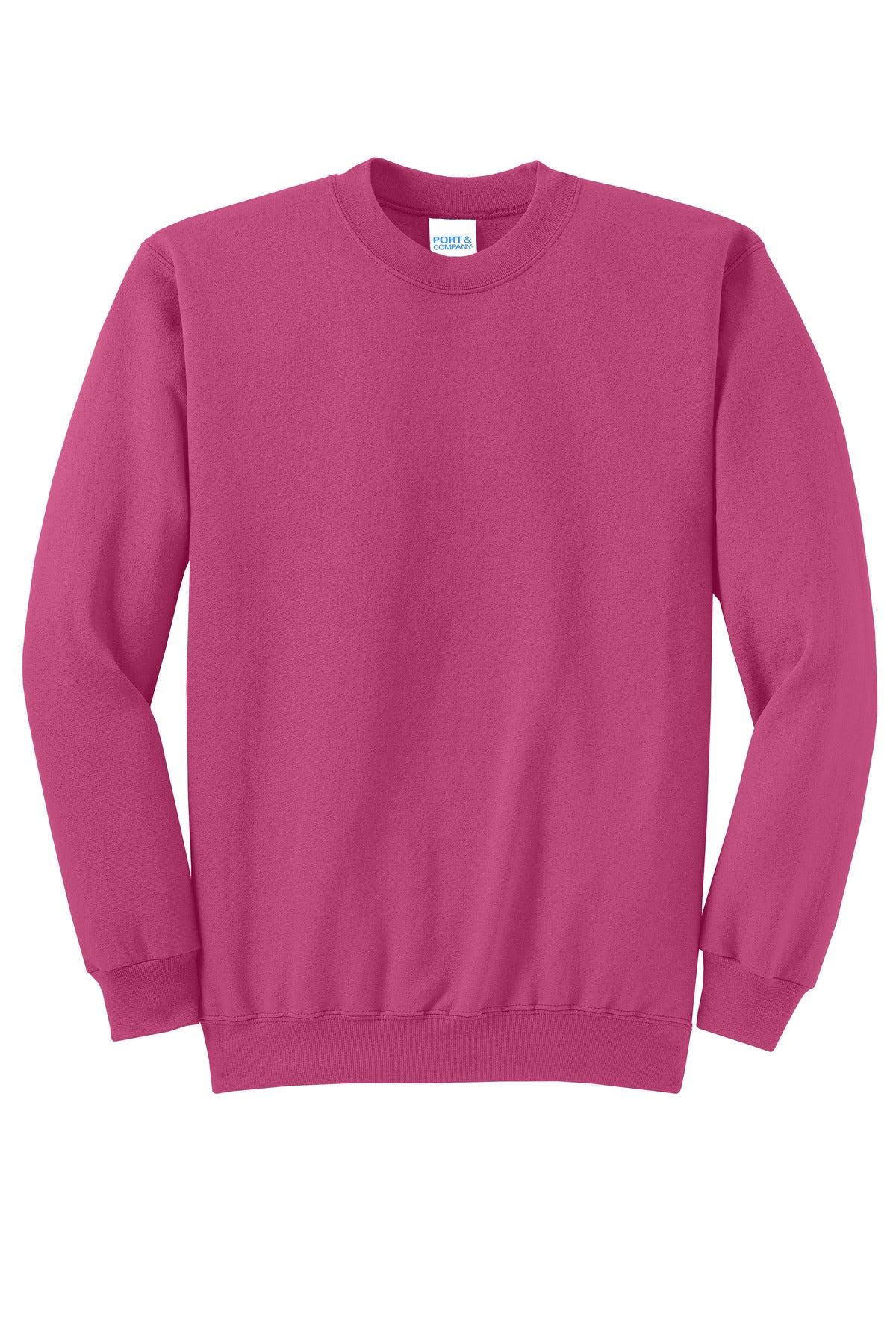Front View of Sangria Port & Co Core Fleece Crewneck Sweatshirt. PC78