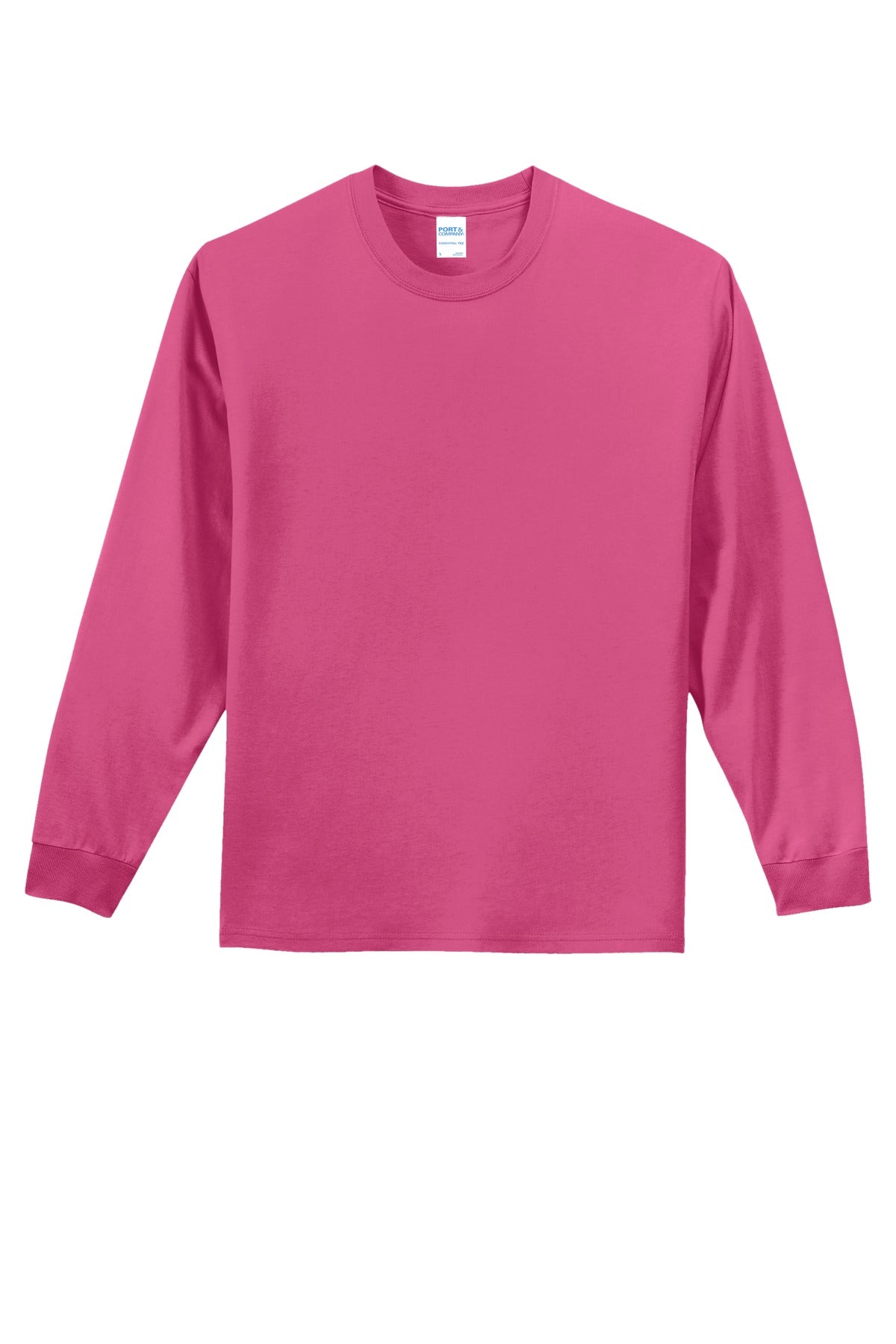 Front View of Sangria Port & Co Long Sleeve Essential Tee. PC61LS