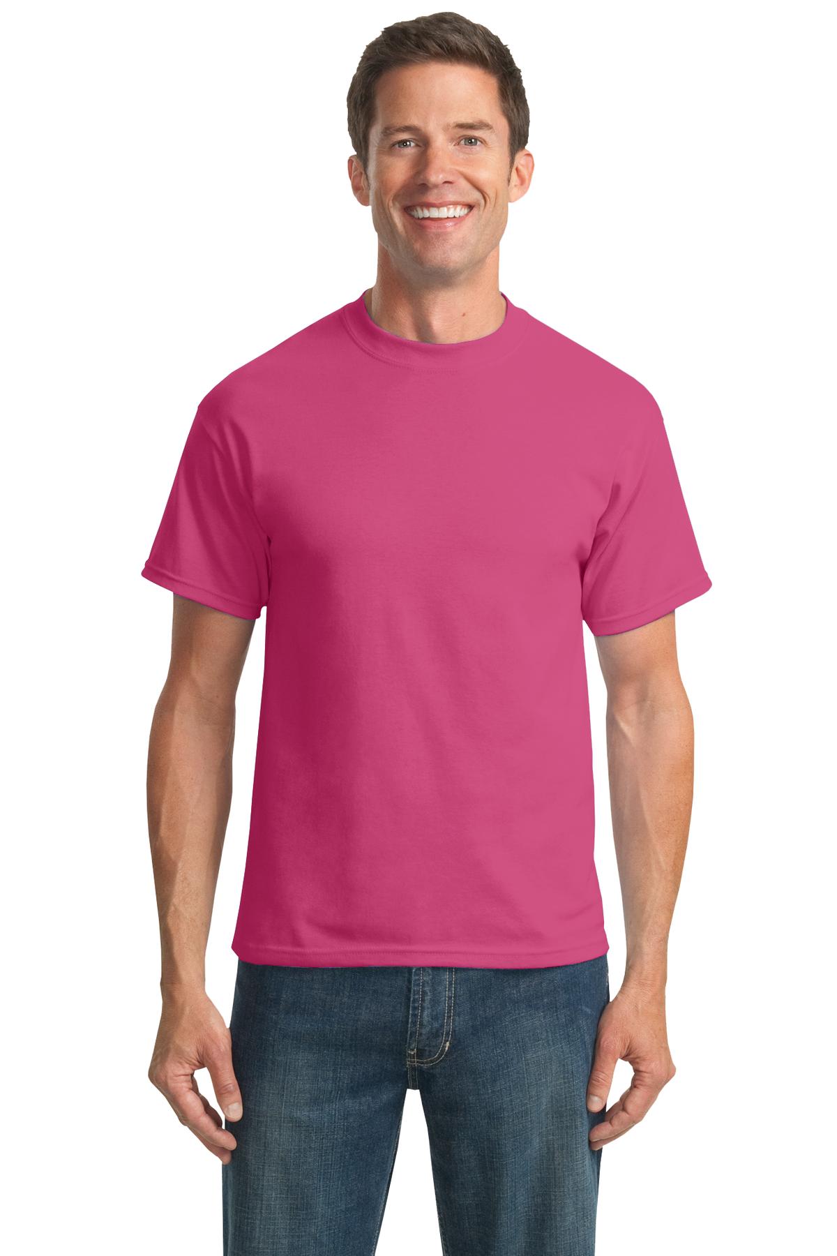 Front View of Sangria Port & Co Tall Core Blend Tee. PC55T