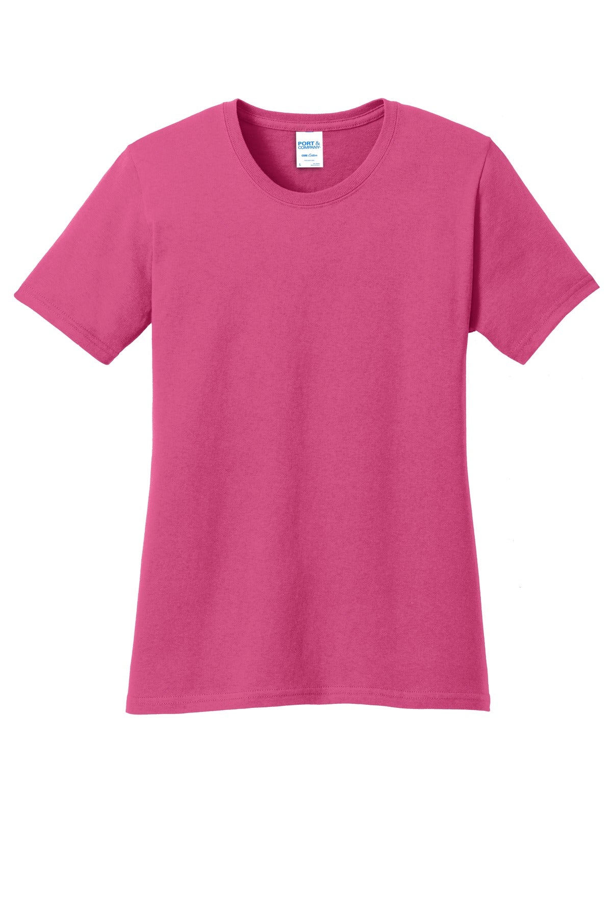 Front View of Sangria Port & Co Women's Core Cotton Tee. LPC54