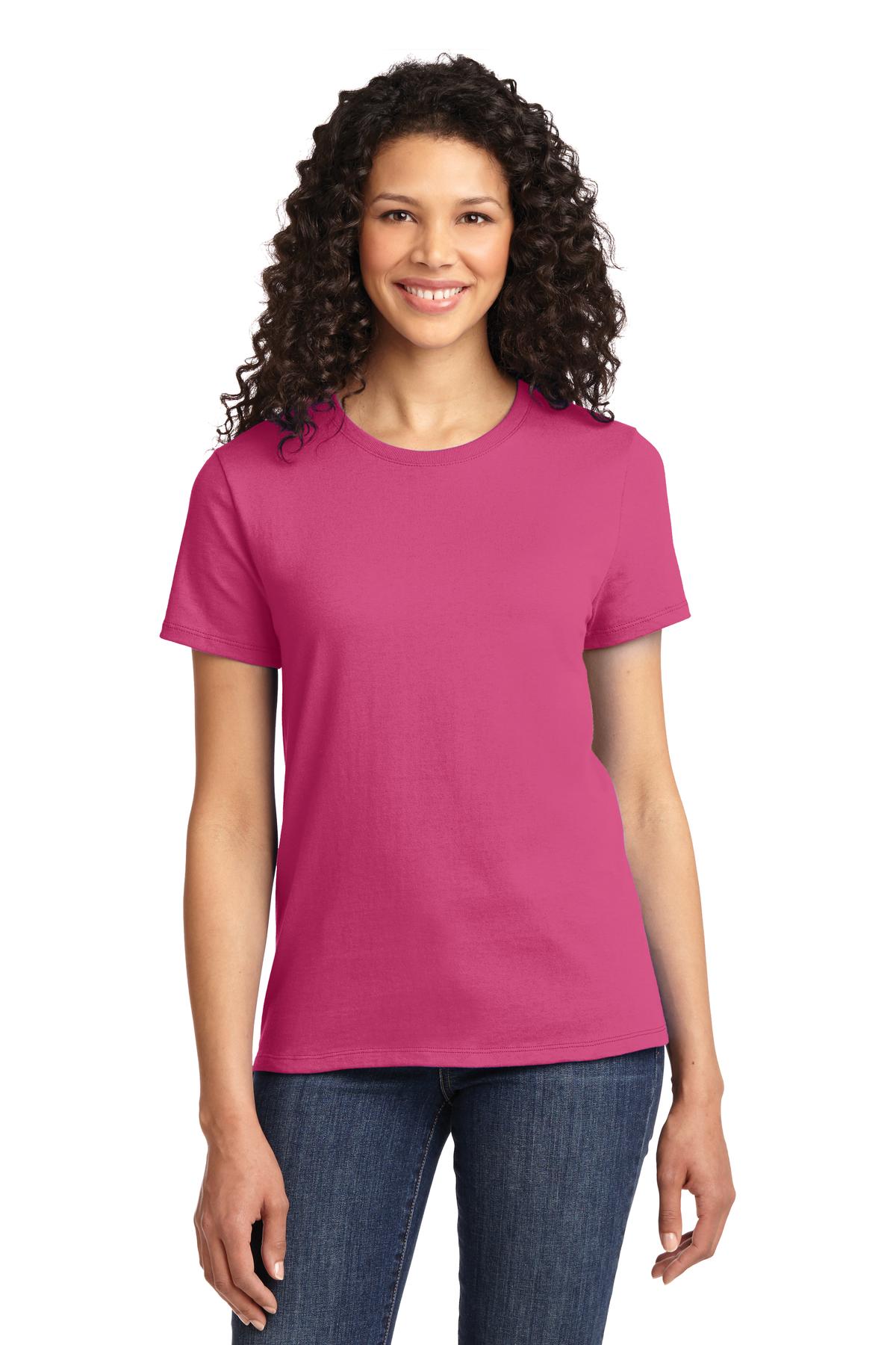 Front View of Sangria Port & Co Women's Essential Tee. LPC61