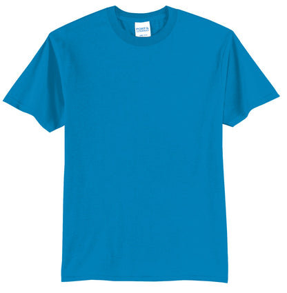 Front View of Sapphire Port & Co Core Blend Tee. PC55