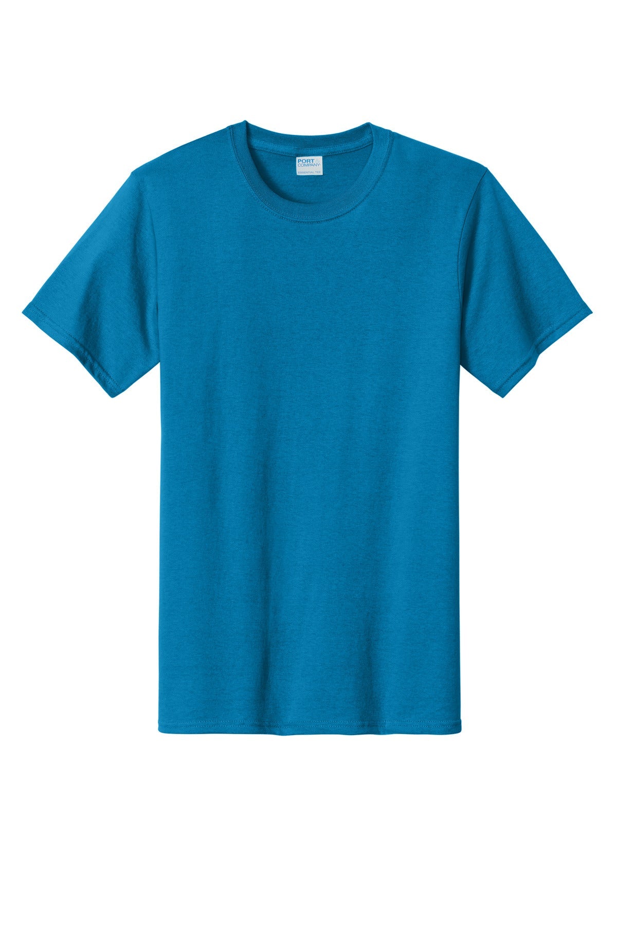 Front View of Sapphire Port & Co Tall Essential Tee. PC61T