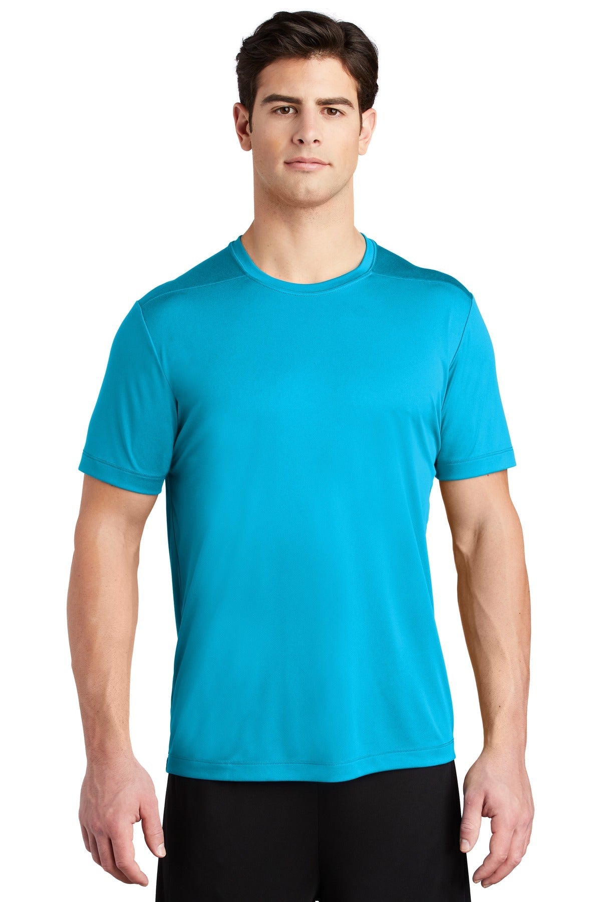 Front View of Sapphire Sport-Tek Posi-UV Pro Tee. ST420