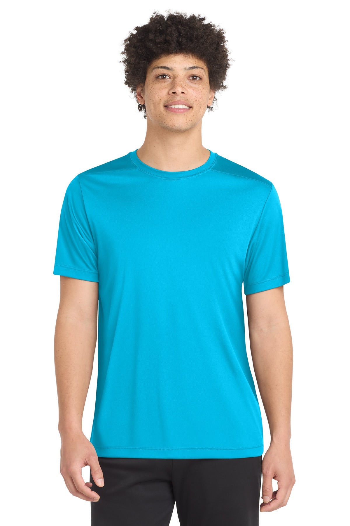 Front View of Sapphire Sport-Tek Posi-UV Pro Tee. ST420