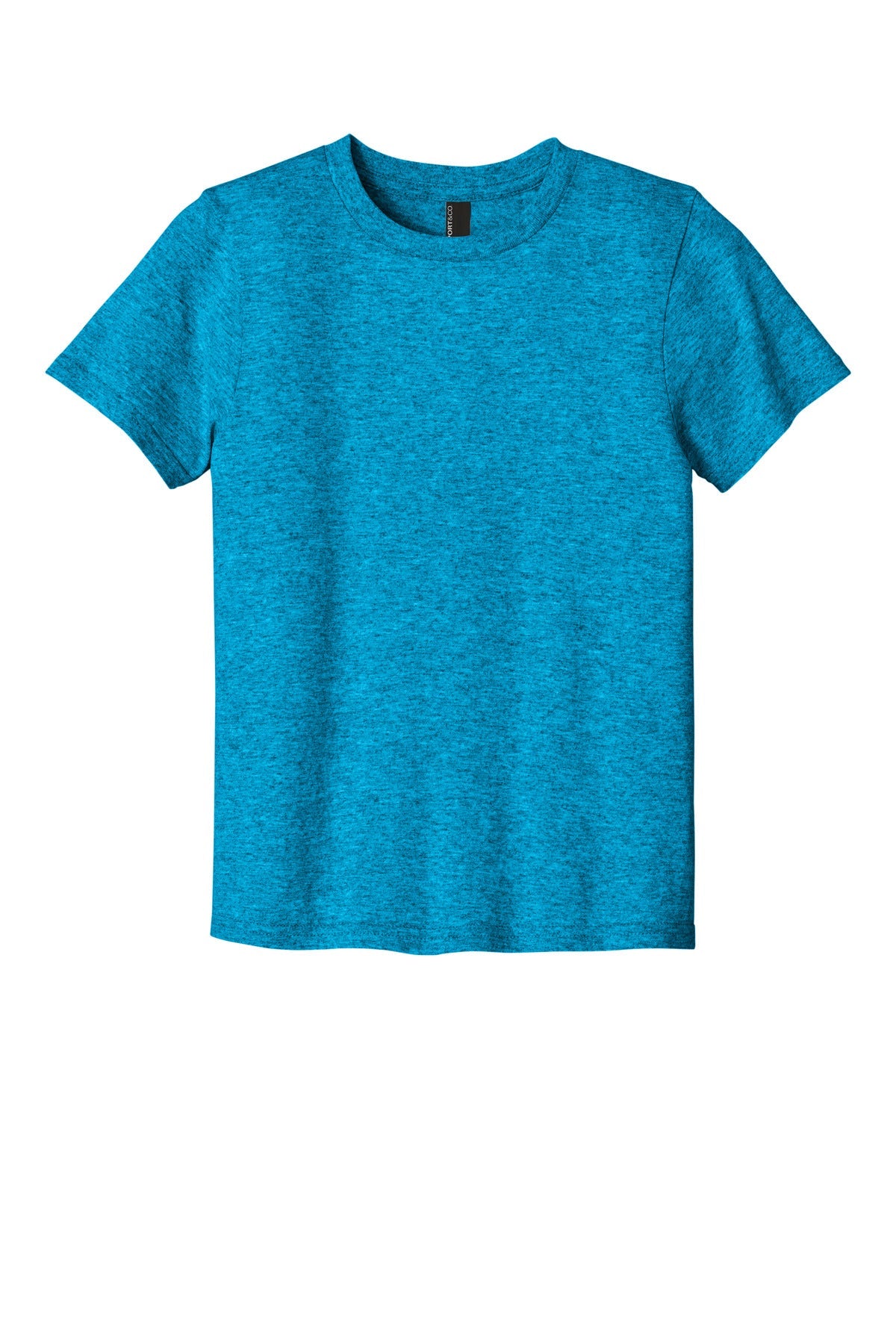 Front View of SapphireHt Port & Co Youth Easy Cotton Tee PC43Y