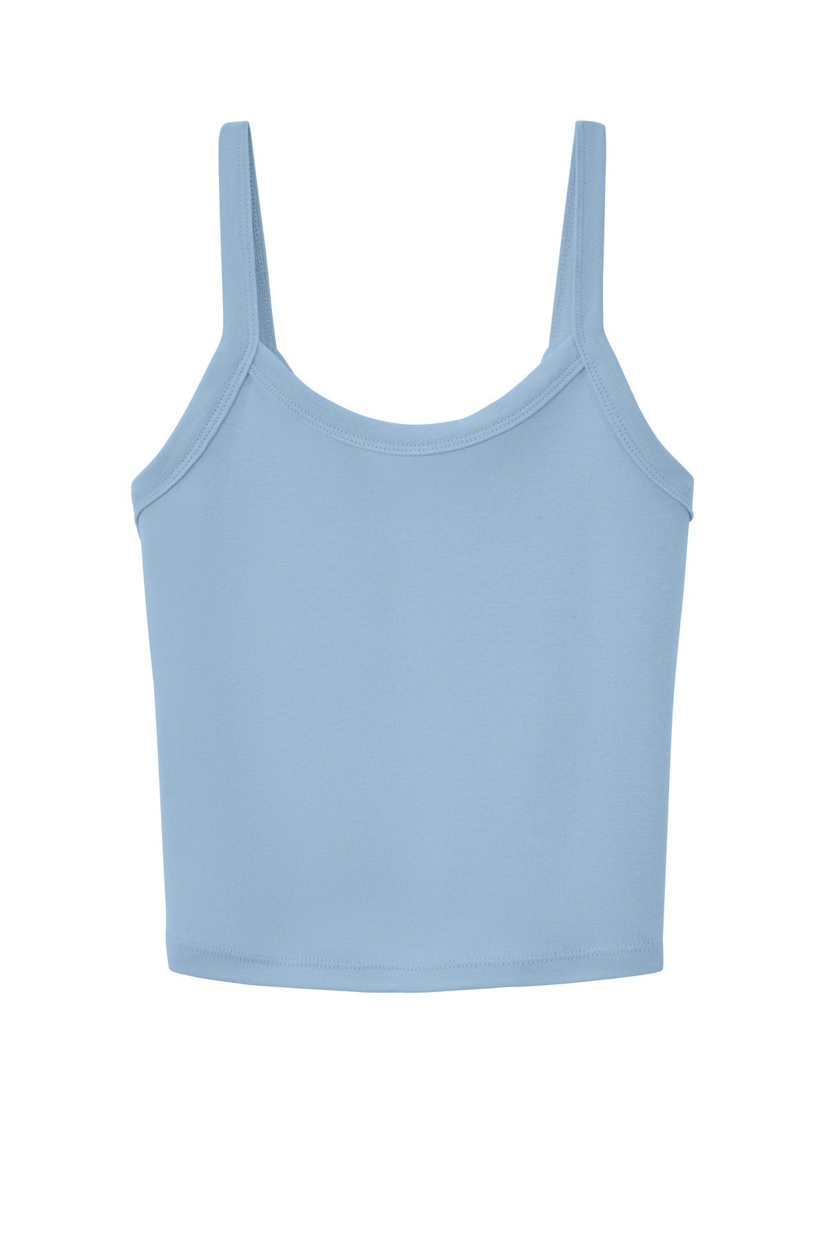 Front View of SBbyBBlend BELLA+CANVAS Women's Micro Rib Spaghetti Strap Tank BC1012