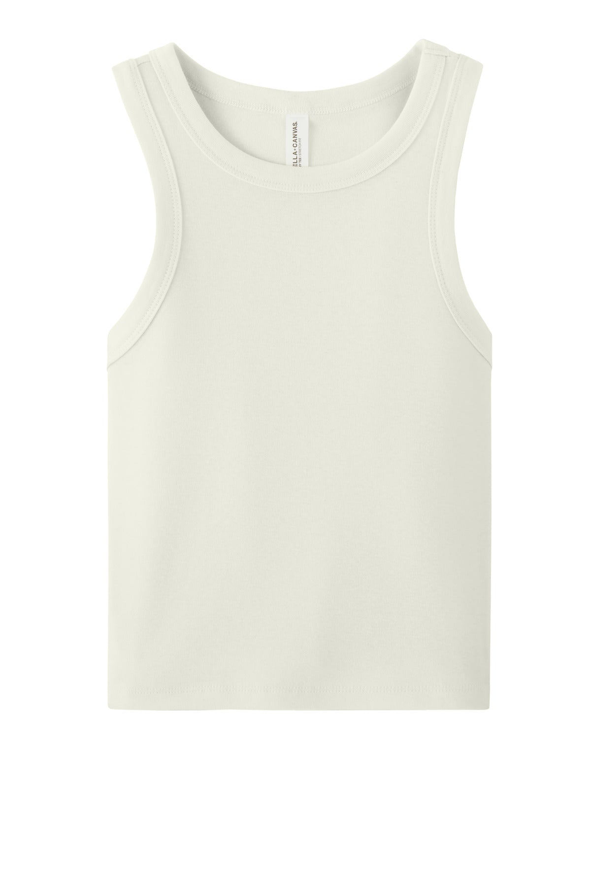 Front View of SdNatBlend BELLA+CANVAS Women's Micro Rib Racer Tank BC1019