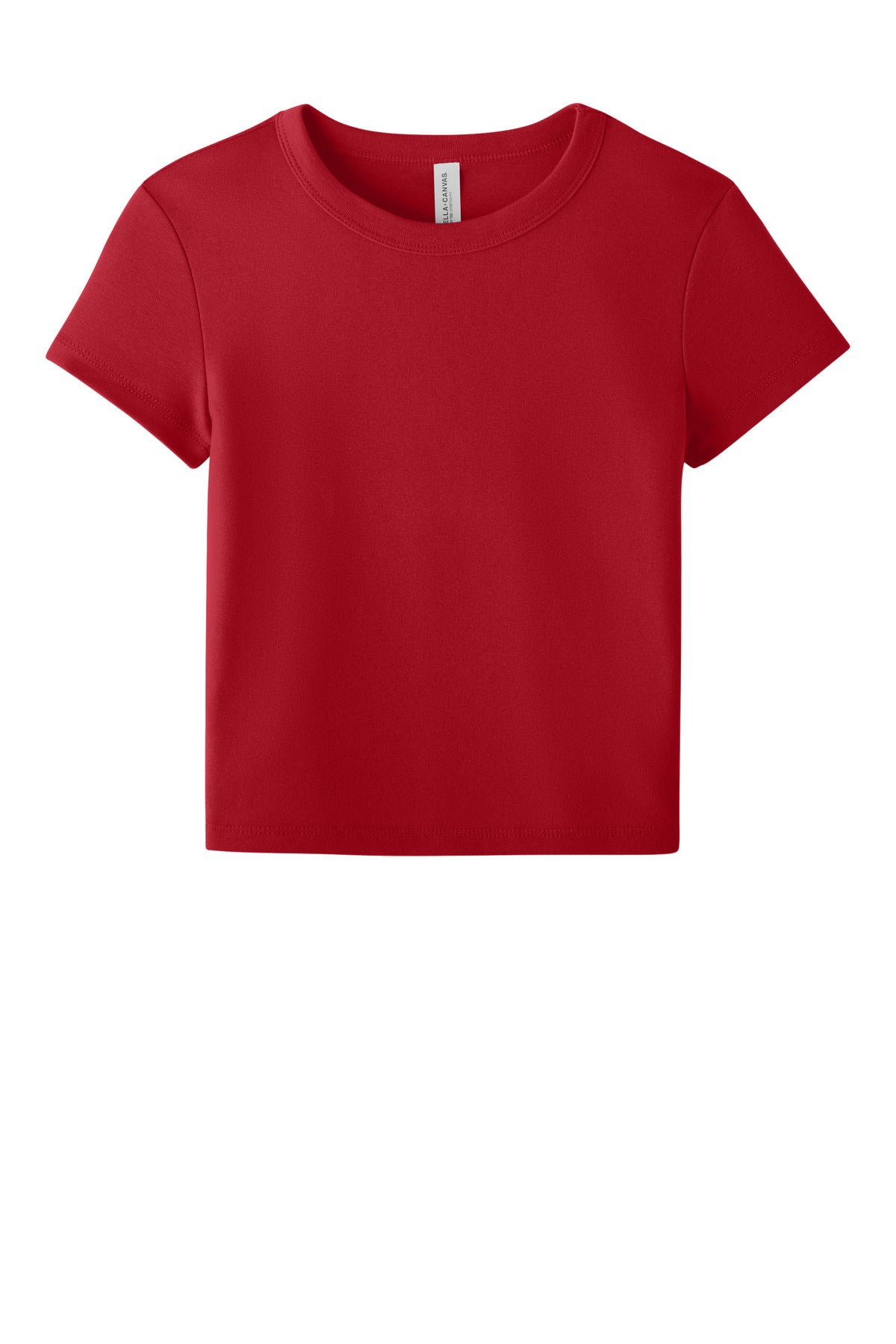 Front View of SdRedBlend BELLA+CANVAS Women's Micro Rib Baby Tee BC1010