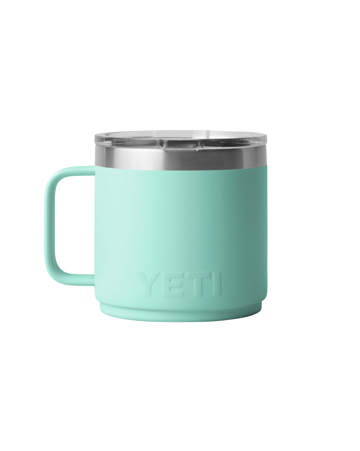Front View of SEAFOAM Rambler® 14 oz Stackable Mug with DuraSip™ Ceramic Lining plain