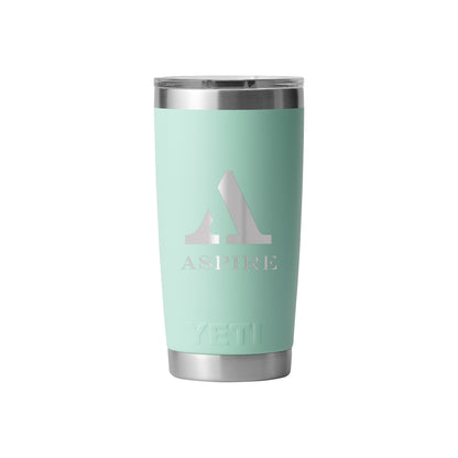 Front View of SEAFOAM Rambler® 20 oz Tumbler MagSlider™ Lid