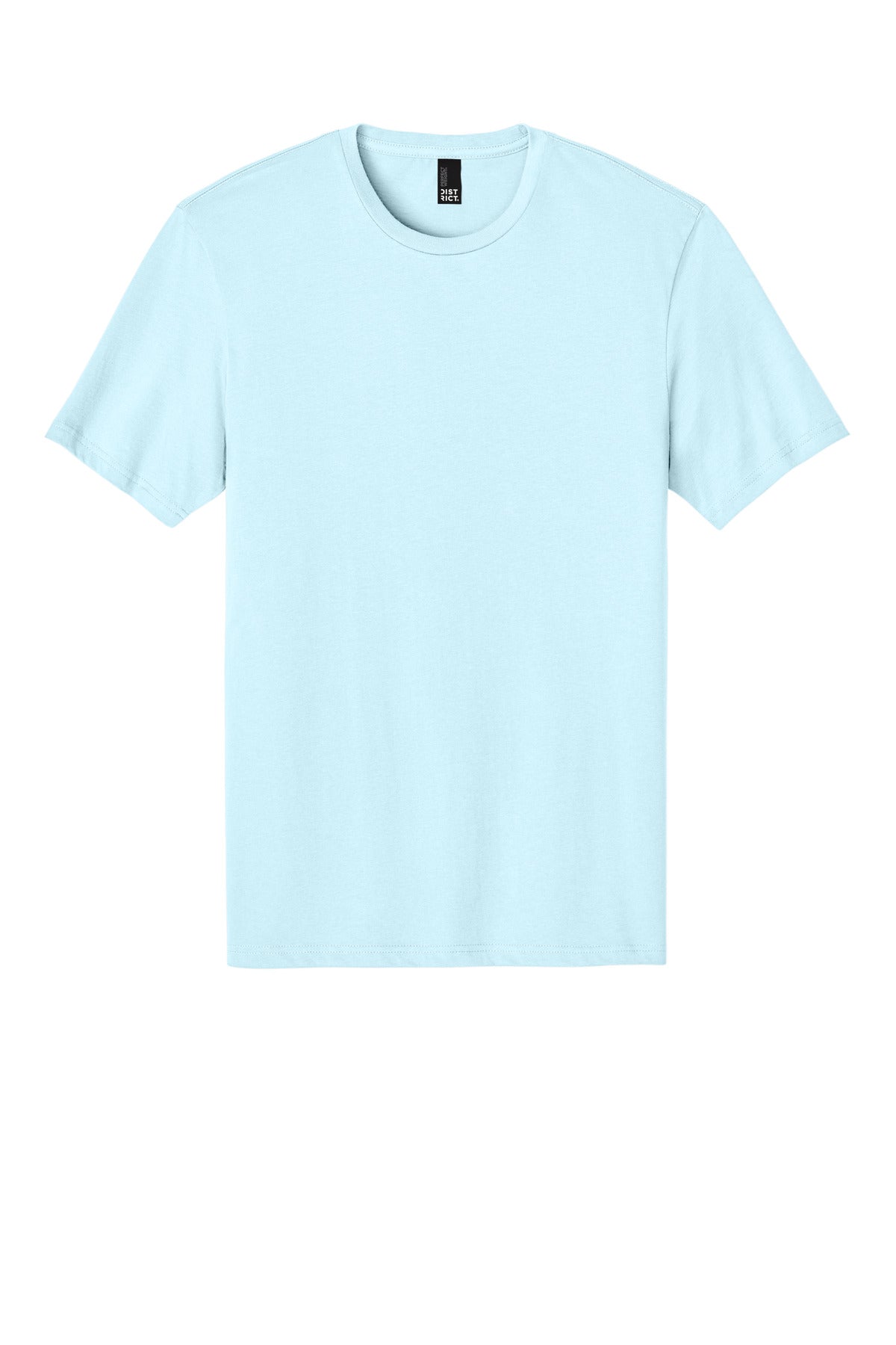 Front View of Seaglass Blue District Perfect Weight Tee. DT104