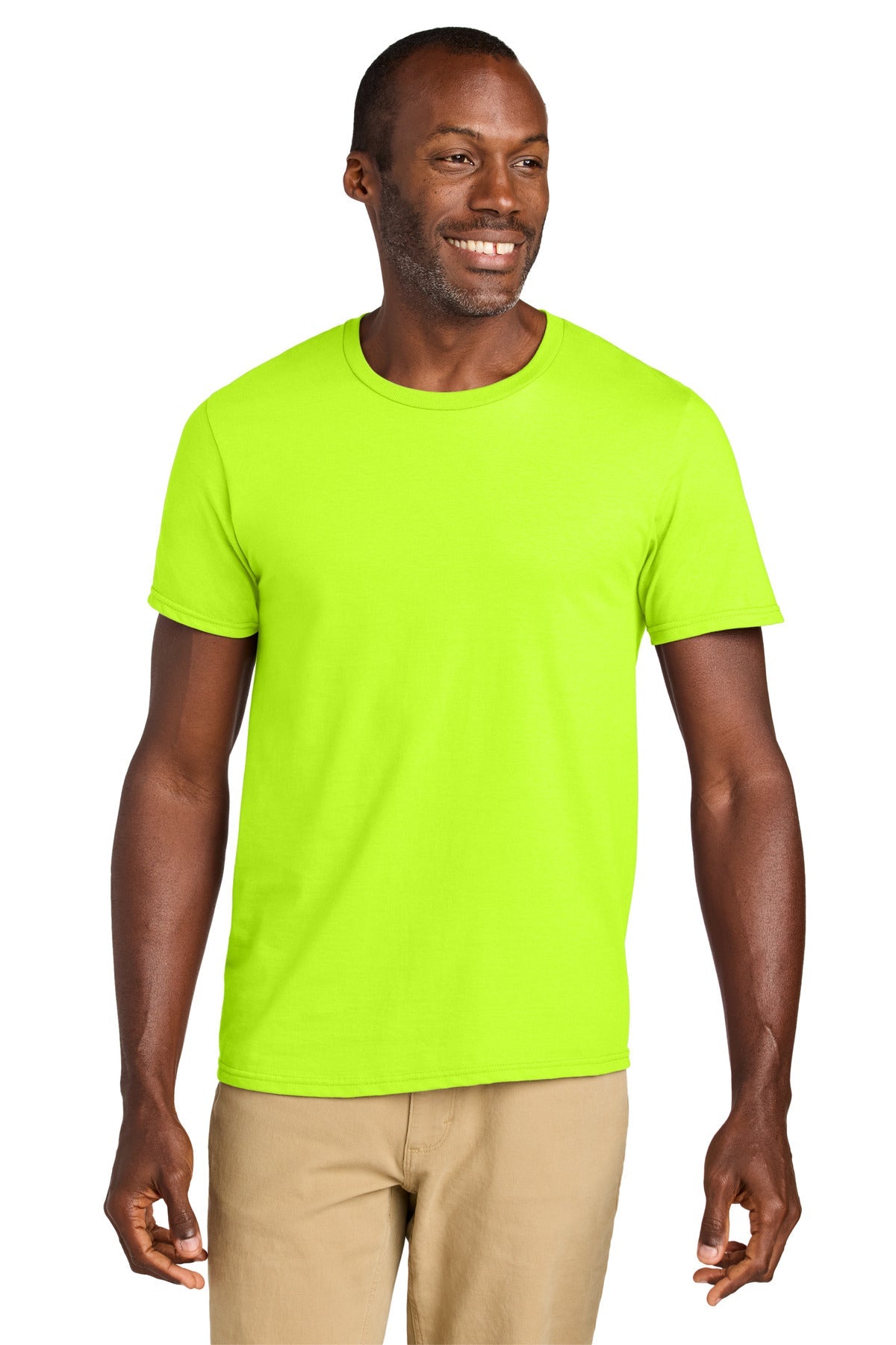 Front View of SftyGrn Jerzees Classics Unisex Cotton T-Shirt 363M