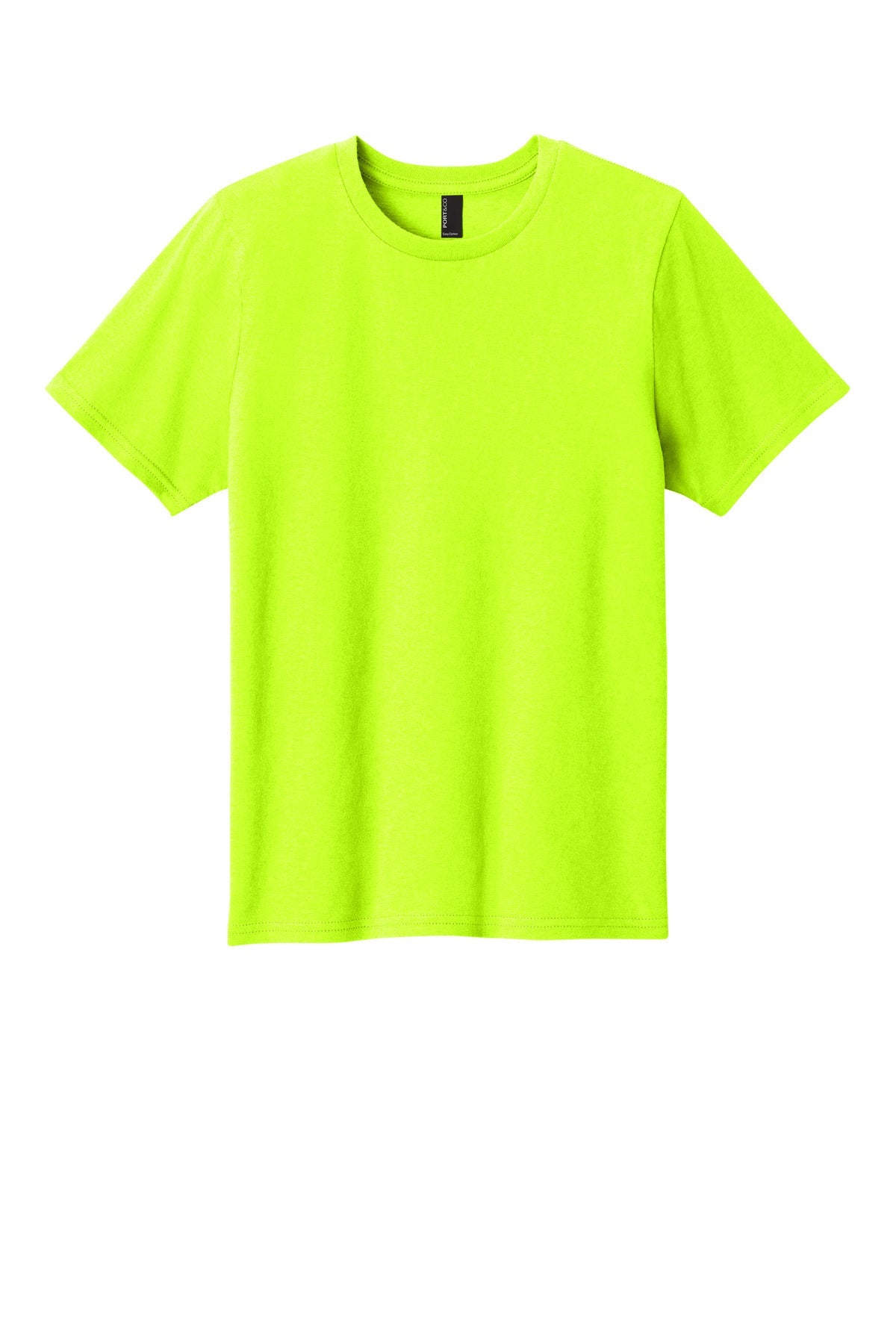 Front View of SftyGrn Port & Co Youth Easy Cotton Tee PC43Y